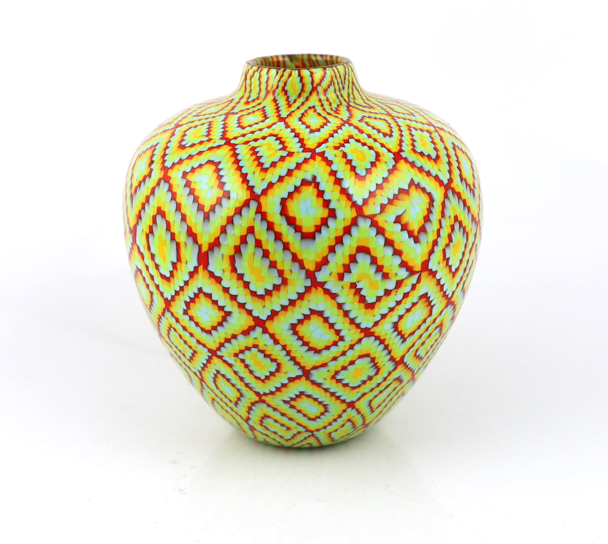 Vittorio Ferro (1932-2012), a Murano glass Murrine ovoid vase